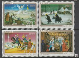 XG-Z172 ZAIRE - Christmas, 1980 4 Values MNH Set