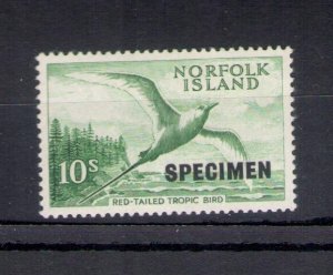 1960-62 ANorfolk Island, Stanley Gibbons n. 36s Specimen Overhead, MNH**