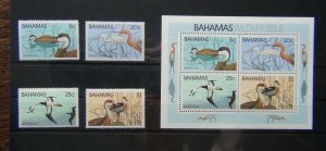 Bahamas 1981 Wildlife 1st series Birds set & Miniature Sheet MNH