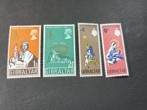 GIBRALTAR # 215-218-MINT/NEVER HINGED---2 COMPLETE SETS---1968