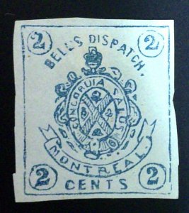 Bell's Dispatch, Montreal, Canada - 2c Blue - Bogus 5