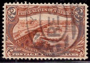 US Stamp Scott #293 USED SCV $1050++. Perfectly Balanced!!!