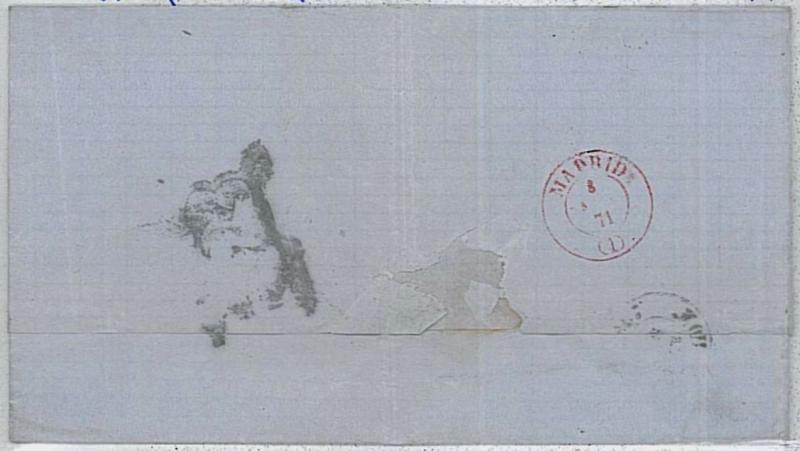 SPAIN España - POSTAL HISTORY COVER sobre E. 107 - MAHON + Madrid llegada ROJO 1