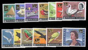 Pitcairn Islands #72-84 Cat$15.75, 1967 Surcharges, complete set, never hinged