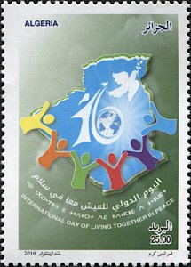 Algeria 2018 MNH Stamps Scott 1751 Peace Map Pigeon