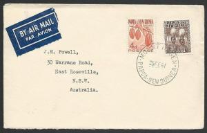 PAPUA NEW GUINEA 1961 cover ex MOUNT HAGEN.................................48519