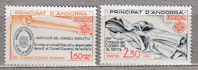 ANDORRS FR. 1982 Europa CEPT MNH(**) Sc 294-295 #HS200