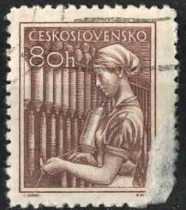 CZECHOSLOVAKIA - #651 - USED FAULT - 1954 - CZECH451