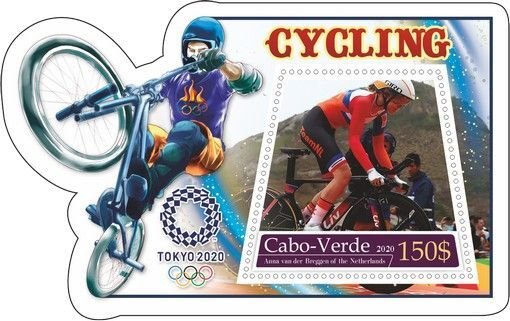 Stamps. Olympic Games Tokyo 2020 year Cycling, 6 sheets  perforated NEW