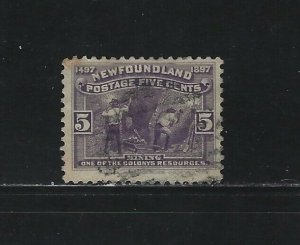 NEWFOUNDLAND - #65 - 5c MINING USED STAMP