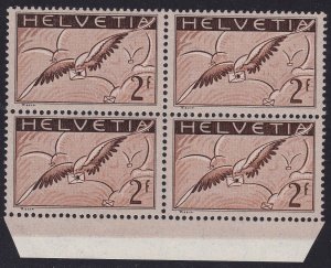1930 SWITZERLAND, Air Mail n . 15a MNH / ** QUARTINA