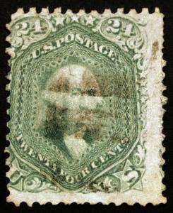 #70b 24c Steel Blue 1861 Used Rare CV $900