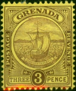 Grenada 1908 3d Dull Purple-Yellow SG84 Fine MM