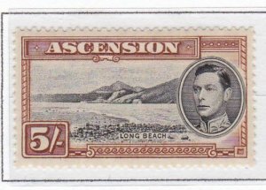 Album Treasures Ascension Scott # 48  5sh  George VI  Long Beach  Mint NH