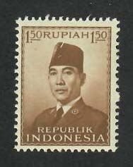 Indonesia;  Scott 389; 1951; Unused; NH
