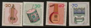 GERMANY SGB443/6 1973 MUSICAL INSTRUMENTS MNH