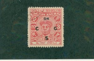 INDIA COCHIN ANGHAL 085 USED CV $2.10 BIN $2.00