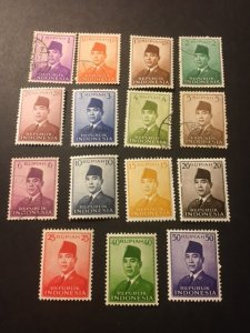 Indonesia sc 387-400 MNH+MH+u comp set