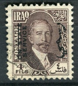 IRAQ; 1932 King Faisal STATE SERVICE Optd. fine used 4f. value