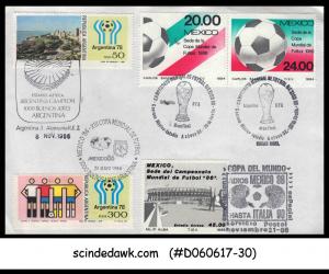 ARGENTINA MEXICO - 1986 SPECIAL COVER OF FOOTBALL WORLD CUP-SPECIAL CANCL.