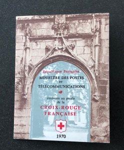 France scott# B443a red cross booklet 1970 MNH