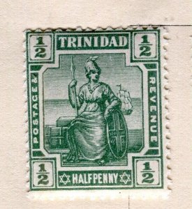 TRINIDAD; 1909 early classic QV Britannia issue Mint hinged 1/2d. value