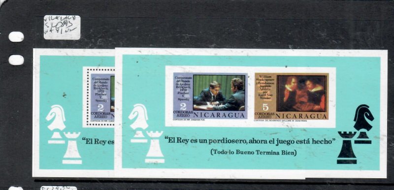 NICARAGUA     SC C893 PERF + IMPERF MINI SHEETS    MNH     P0402E  H