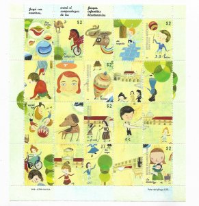 ARGENTINA 2010 CHILDREN GAMES BICENTENNIAL GAMES PUZZLE MINIATURE SHEET MNH