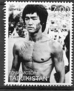 Tajikistan 2000 BRUCE LEE Martial Artist 1 value Perforated Mint (NH)