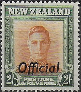 1947 New Zealand 2s. George VI Official MNH SG n. O158a