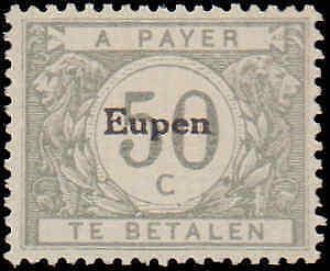 1920 Germany Belgian #1NJ1-1NJ5, Complete Set(5), Hinged