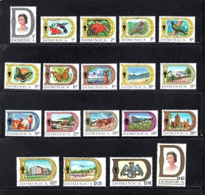 Dominica SC# 268-286  VF, Unused, Complete Set, CV $30.30     ...... 1710129