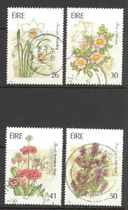 Ireland Sc# 810-813 Used 1990 Garden Flowers