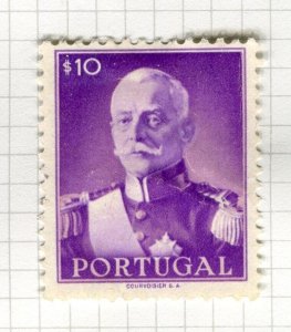 PORTUGAL; 1945 early Carmona issue fine Mint hinged 10c. value