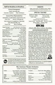 USPS 1st Day Ceremony Program #2767-2770 with #2769 Oklahoma on Playbill 1993