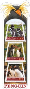 Stamps.Fauna. Penguins 2021 year 1+1 sheets perf Cabo Verde