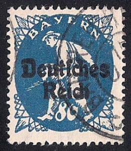 Bavaria #265 80pf Electricity, Stamp used F-VF