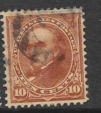 US#283 10c Webster - orange brown (U) CV $6.00