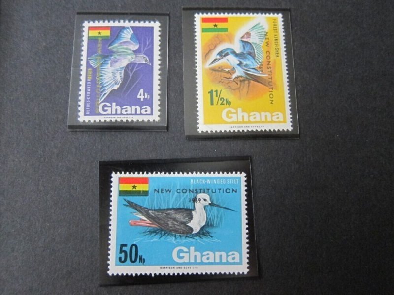 Ghana 1969 Sc 357,61,67 Bird set MNH