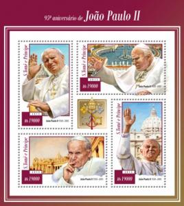 SAO TOME E PRINCIPE 2015 SHEET POPE JOHN PAUL II st15105a