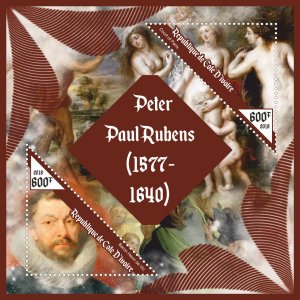 Stamps.Art, painting, Peter Paul Rubens 2018 year 8 sheets perforated MNH**