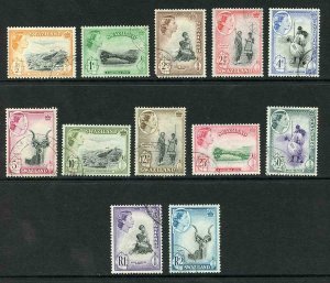 Swaziland SG78/89 set of 12 Fine used Cat 55 pounds