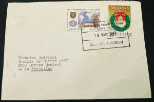 CM) 2003 URUGUAY. CHRISTMAS. NATIONAL ARMY. COVER MAILED TO ARGENTINA. XF