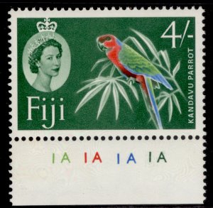 FIJI QEII SG321, 4s red, yellow-green, blue and green, NH MINT.