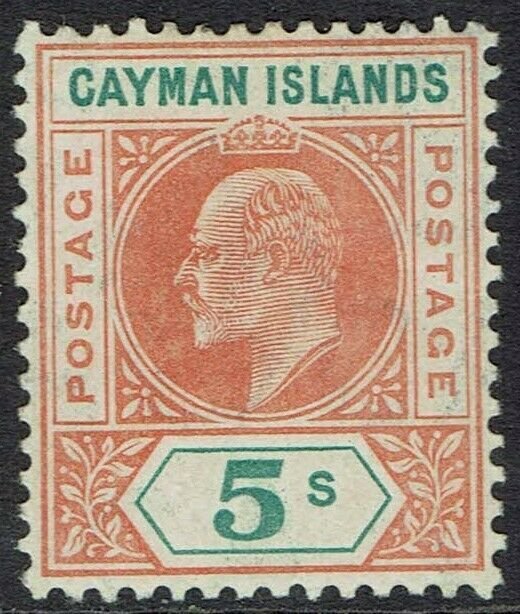 CAYMAN ISLANDS 1907 KEVII 5/- 