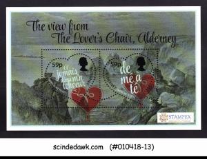 ALDERNEY - 2014 VIEW FROM THE LOVER'S CHAIR STAMPEX - MIN/SHT MNH