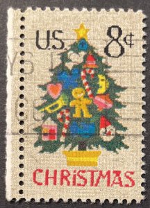 US #1508 Used F/VF 8c Christmas Tree 1973 [G10.1.1]