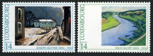 Luxembourg 907-908, MNH. Mi 1338-1339. Paintings by Joseph Kutter, Nico Klopp.