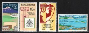 New Zealand # 656-59 ~ Cplt Set of 4 ~ Phone, Bay, City's,  ~ Mint, LHM, NH