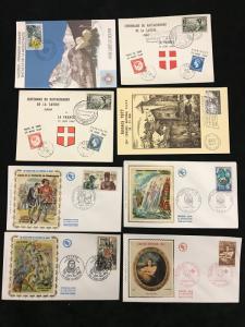 France 1960s/70s Covers FDC Silks Cards Art Sport (Appx 38 Items) (KR534